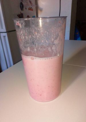 Una foto de Batido de fresas
