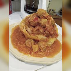 A picture of Meatball Stuffed Whole Cabbage.