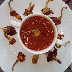 Talhar mirch chutney A picture of Talhar mirch chutney.