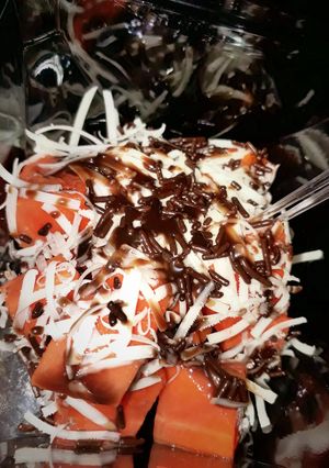 Foto resep Waluh Kukus Coklat Keju (Labu Kuning)