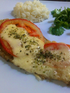 Una foto de Milanesas de berenjenas 🍆 a la napolitana 🍕