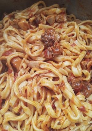 Una foto de Fideos al huevo y semolin