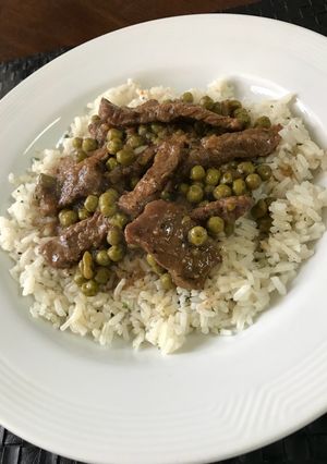 Zöldborsós marha tokány recept fotója