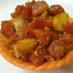 A picture of Potato Carrot sabji.