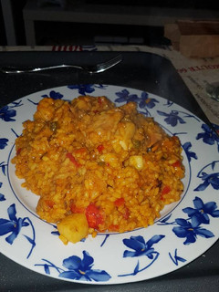 Una foto de Arroz con carabineros y rape