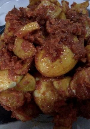 Foto resep Balado telur kentang