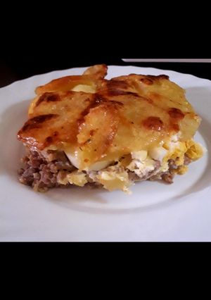 Darált húsos rakott krumpli recept fotója