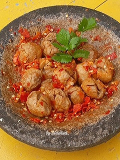 Foto resep Bakso Penyet Sambal Korek