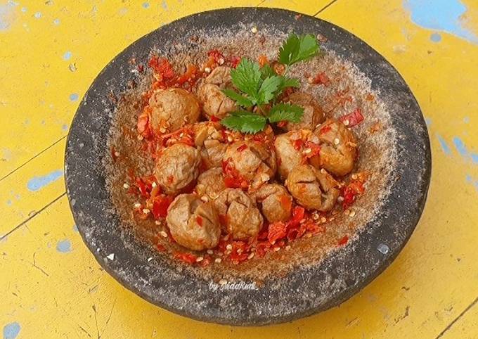 Resep Bakso Penyet Sambal Korek Oleh Nidarudi Cookpad