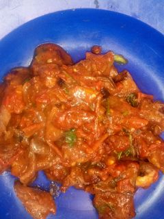 A picture of Fried liver.