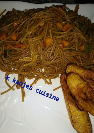 A picture of My special fried pasta.