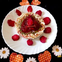 A picture of Mini Strawberry cream cheesecake (Tiffin recipe).