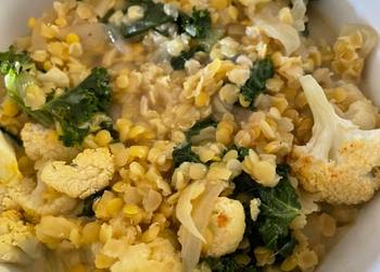Easiest Way to Prepare Tasty 1Pot Cauliflower Dal Green Curry