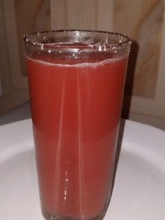 A picture of Cucumber and water lemon juice.