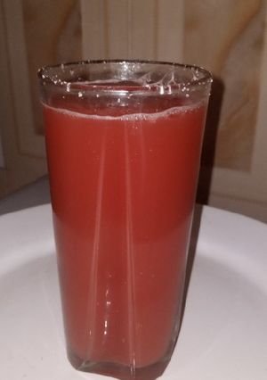 A picture of Cucumber and water lemon juice.