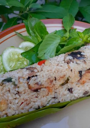 Foto resep Nasi Bakar menggunakan nasi sisa