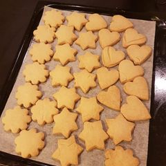 Star and love shaped cookies A picture of Star and love shaped cookies.
