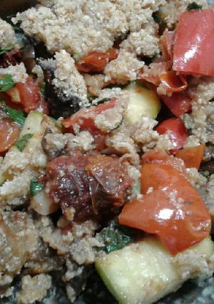 Una foto de Crumble de verduras