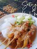 Sate ayam dan kuah kacang