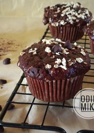 Foto resep Oat Choco-Mocca Banana Muffin