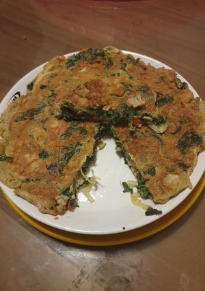 Foto resep Telur dadar daun singkong