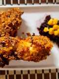 Pollo Kentucky con arroz negro
