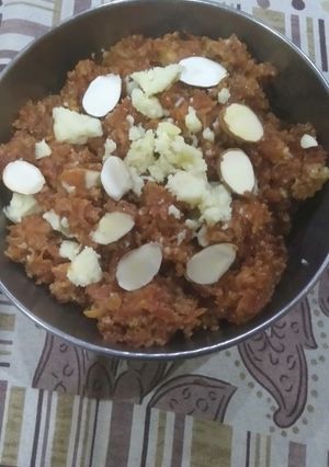 A picture of Gajar ka halwa.