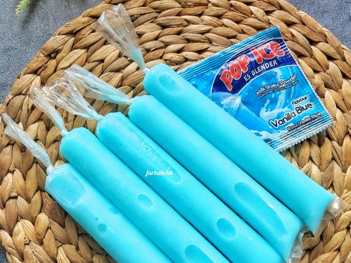 Bagaimana Membuat Es Lilin Pop Ice Vanilla Blue yang Bisa Manjain Lidah