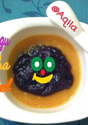 Foto resep Mpasi 6bulan pure ubi ungu with saous kabocha&wortel