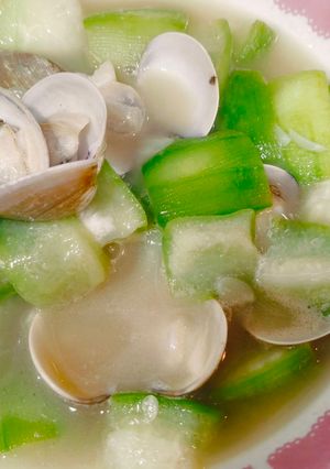 奶油蛤蜊絲瓜 的食譜成品照片