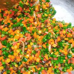 A picture of Veggies for Nigerian Fried Rice.