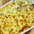 Baked Cheesy Béchamel Pasta with mincemeat