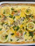 Baked Cod with Lemon Cream Sauce: