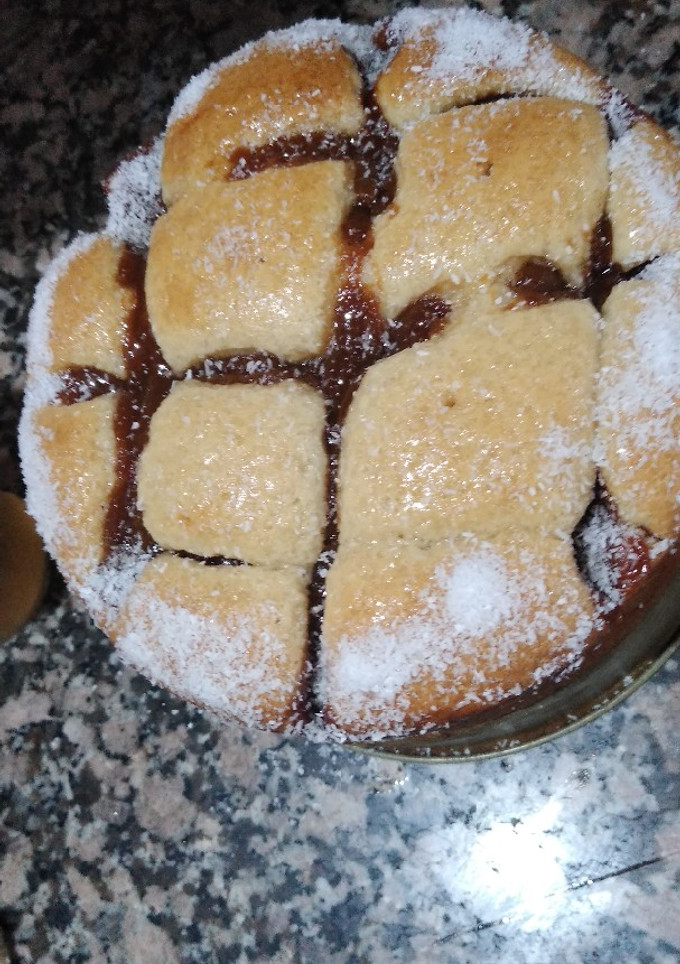 Una foto de Torta matera de dulce de leche