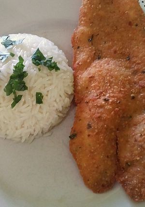 Una foto de Milanesa de merluza