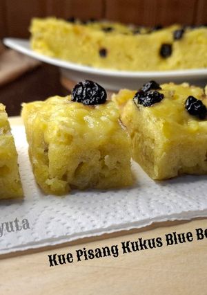 Foto resep Kue Pisang Kukus Blue Berry