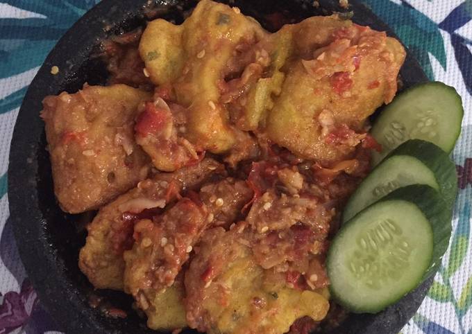 Resep: Tahu Tempe Penyet penggugah selera Yang Mudah
