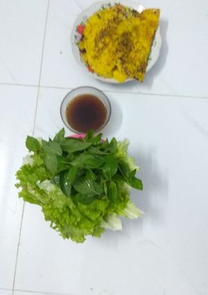 Hình của món Bánh xèo chay.
