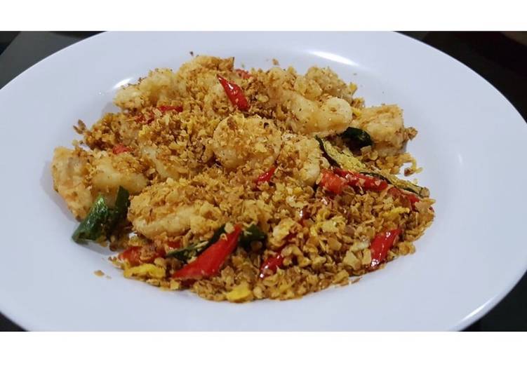 Resep masakan Udang goreng masak nestum | Cara Bikin Udang goreng masak nestum Yang Menggugah Selera