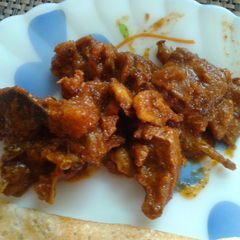 Mutton curry with arvi A picture of Mutton curry with arvi.