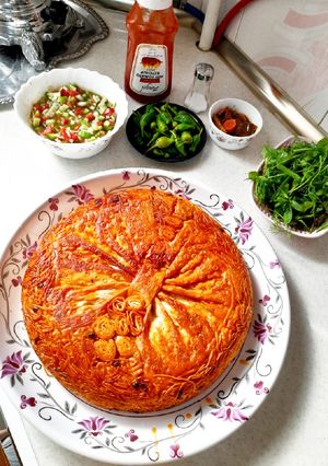 عکسی از دستور ته دیگ پاپیونی ماکارونی😍