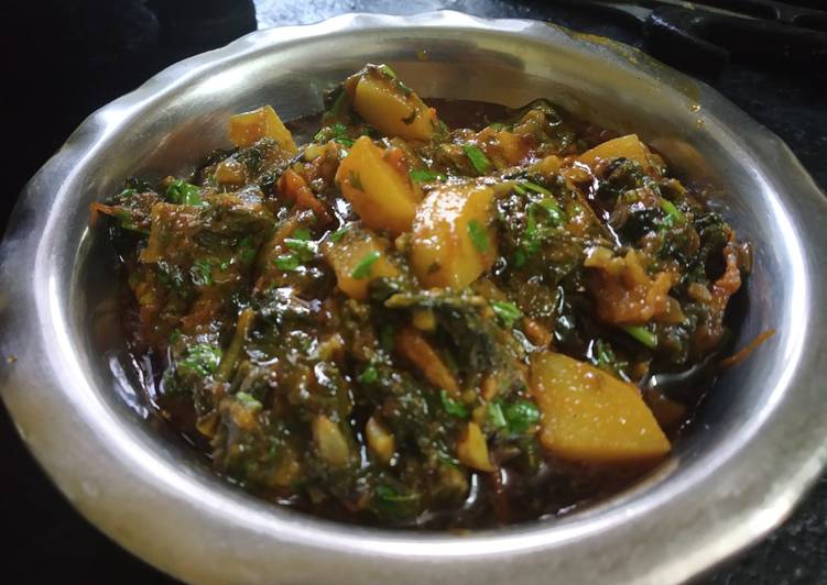 Recipe of Delicious Aloo Palak