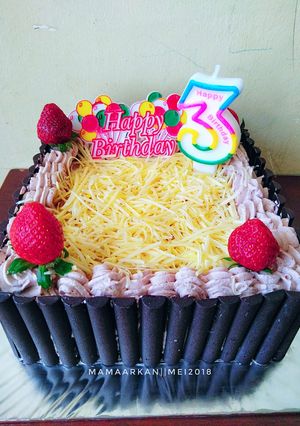 Foto resep 5. Kue ulang tahun yg simpel mudah