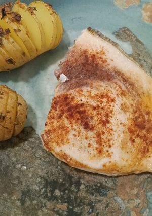 Una foto de Patatas acordeón o hasselback