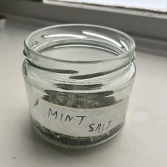 Easy Homemade Mint Salt A picture of Easy Homemade Mint Salt.