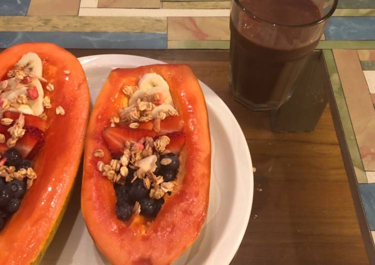 Simple Way to Make Any-night-of-the-week Papaya açaí bowl