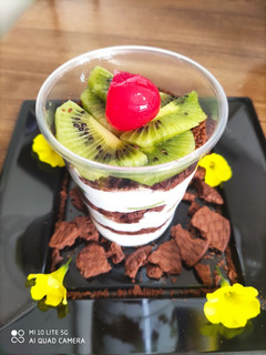 Una foto de Vasitos de yogur y fruta