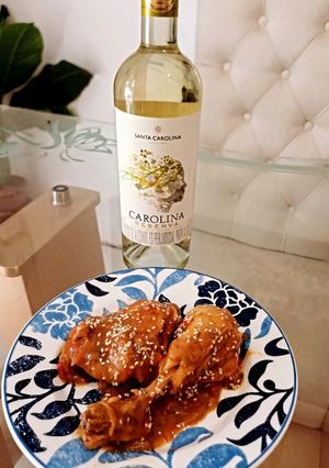 Una foto de Pollo al vino Moscatel 🍷