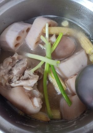 Hình của món Giò heo hầm củ sen.
