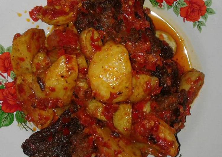 Dendeng lombok+jengkol ala bunda adskhan